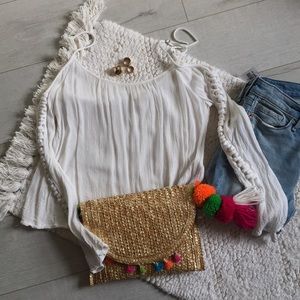 White Boho top